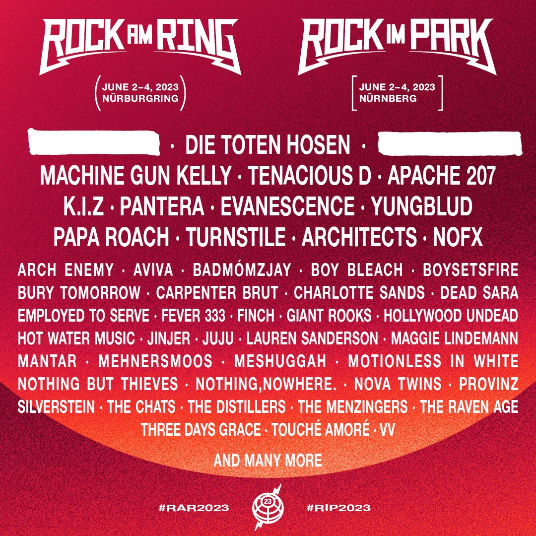 See you at Rock am Ring & Rock Im Park! June 2 4, 2023. Tickets